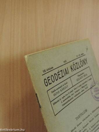 Geodéziai Közlöny 1932/11-12.