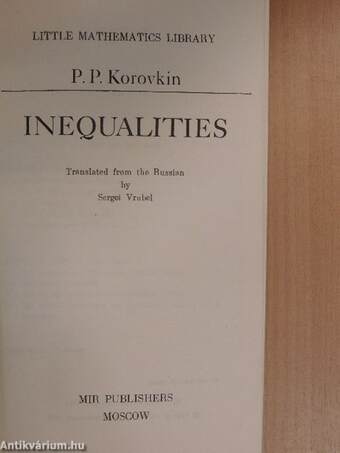 Inequalities