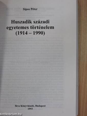 Huszadik századi egyetemes történelem