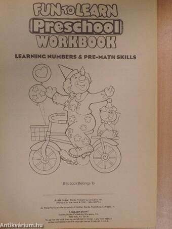 Preschool Workbook