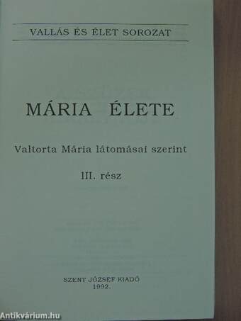 Mária élete III.