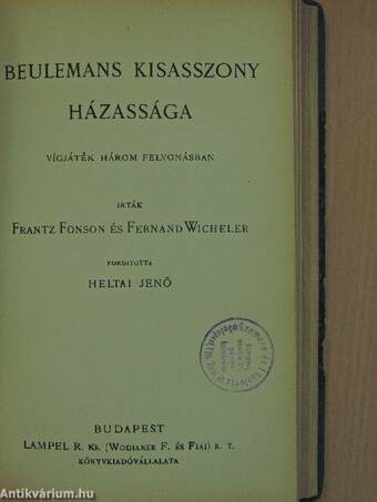 Az egér/A vasgyáros/Beulemans kisasszony házassága/A kis kávéház/Az erinnysek