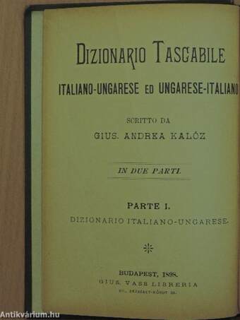 Olasz-magyar és magyar-olasz zsebszótár I-II.
