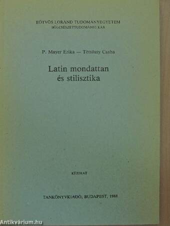 Latin mondattan és stilisztika