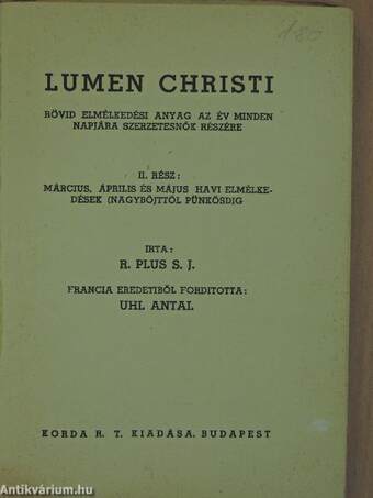 Lumen Christi II. (töredék)