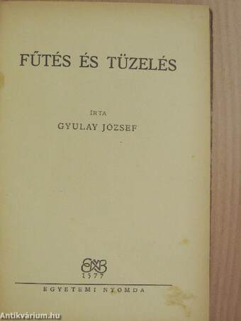 Fűtés és tüzelés