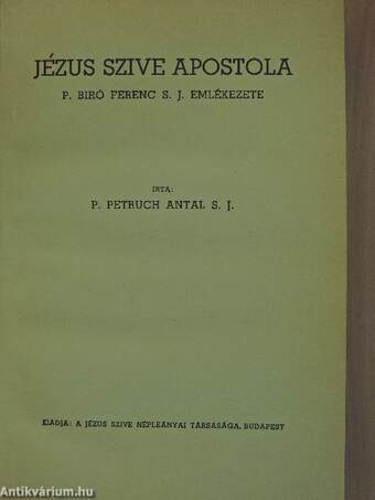 Jézus szive apostola