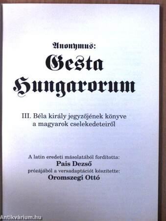 Gesta Hungarorum