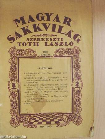 Magyar Sakkvilág 1932. április