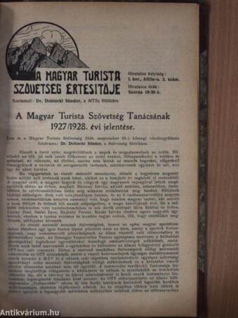 Turisták lapja 1927-1928. január-december/A Magyar Turista Szövetség Tanácsának 1927/1928. évi jelentése