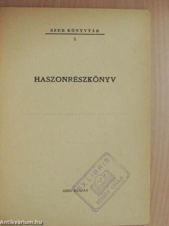 Haszonrészkönyv