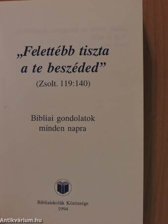 "Felettébb tiszta a te beszéded"