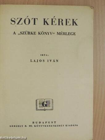 Szót kérek