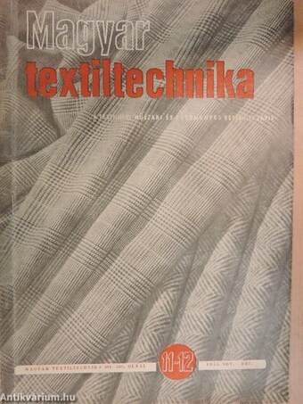 Magyar Textiltechnika 1955. november-december