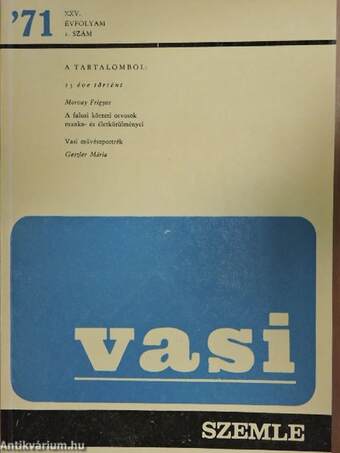 Vasi Szemle 1971/1-4.