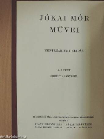 "49 kötet a Jókai Mór művei - Centenáriumi kiadás sorozatból (nem teljes sorozat)"