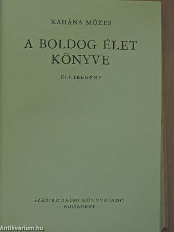 A boldog élet könyve