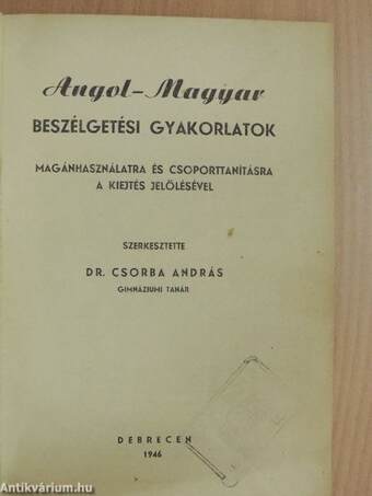 Angol-magyar beszélgetési gyakorlatok