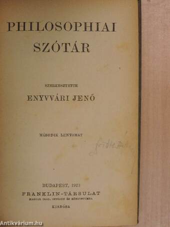 Philosophiai szótár