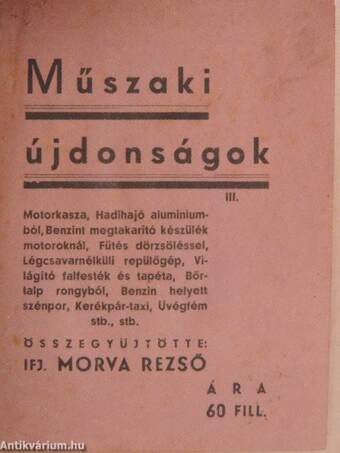 Műszaki újdonságok III.