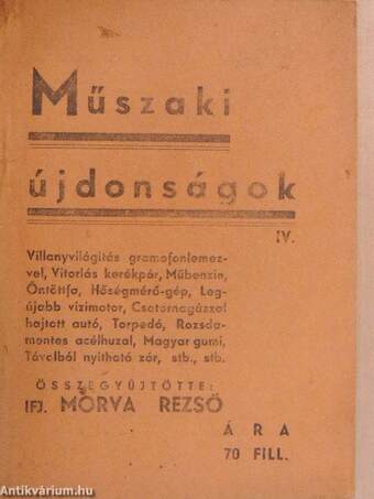 Műszaki újdonságok IV.