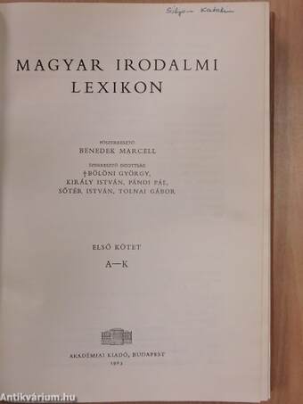 Magyar Irodalmi Lexikon I-III.