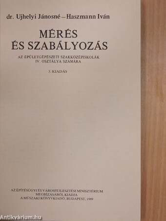 Mérés és szabályozás