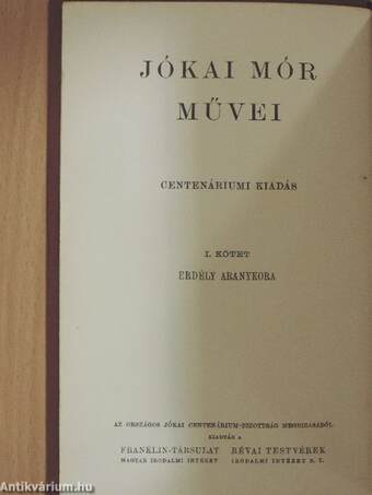 "50 kötet a Jókai Mór művei - Centenáriumi kiadás sorozatból (nem teljes sorozat)"