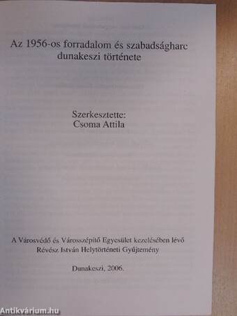 Az 1956-os forradalom és szabadságharc dunakeszi története