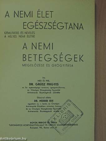 A nemi élet egészségtana/A nemi betegségek