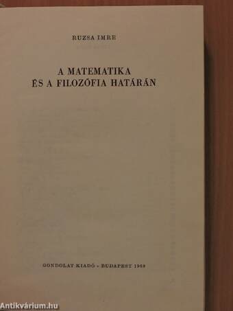 A matematika és a filozófia határán