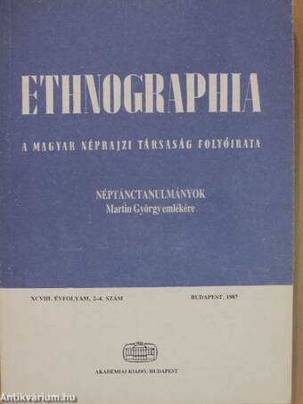 Ethnographia 1987/2-4.