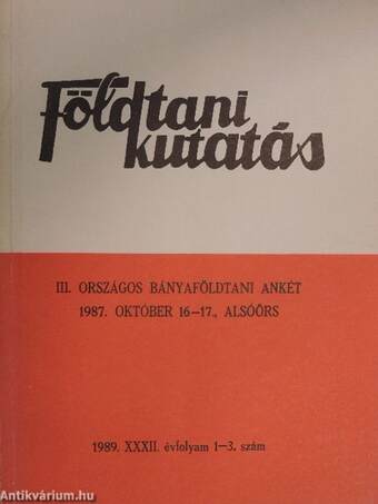 Földtani Kutatás 1989/1-4.