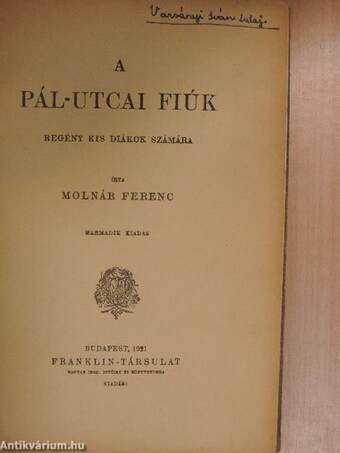 A Pál-utcai fiúk