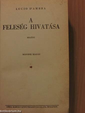 A feleség hivatása