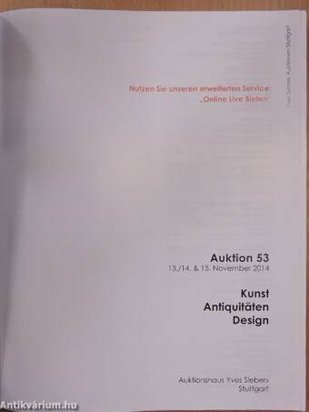 Auktion 53 - Kunst, Antiquitäten, Design