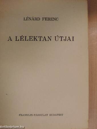 A lélektan útjai