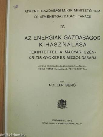 Az energiák gazdaságos kihasználása