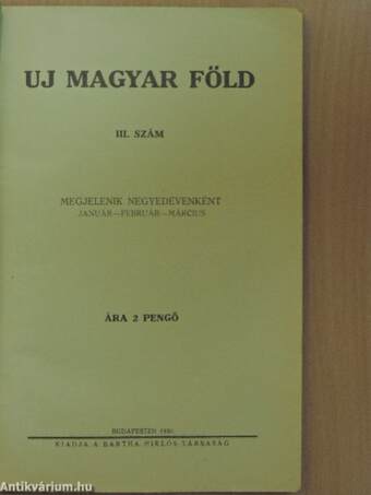 Uj Magyar Föld 1930/3.