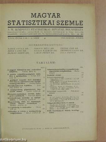 Magyar Statisztikai Szemle 1948. január-június