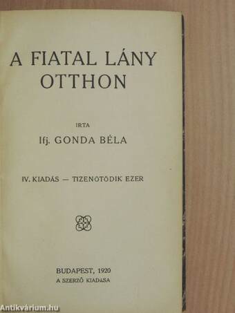 A fiatal lány otthon