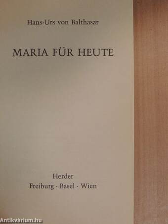 Maria für heute