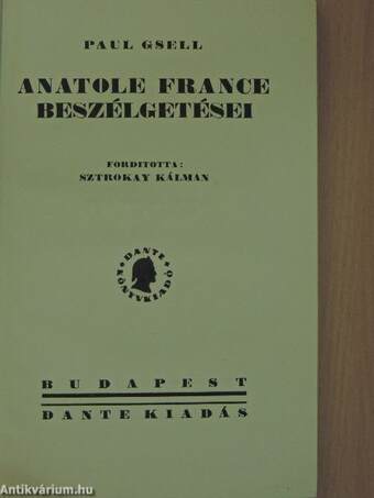 Anatole France beszélgetései