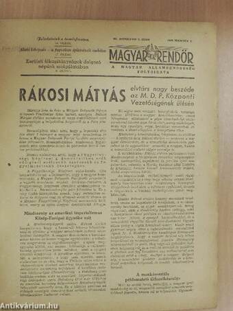 Magyar Rendőr 1949. március 1.