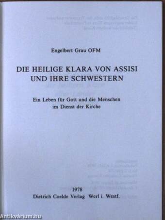 Die heilige Klara von Assisi und ihre Schwestern