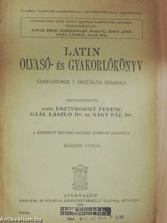 Latin olvasó- és gyakorlókönyv I.