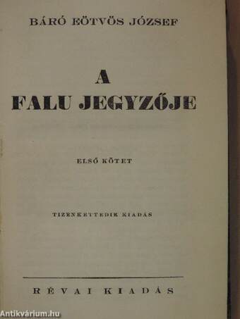 A falu jegyzője I-II.