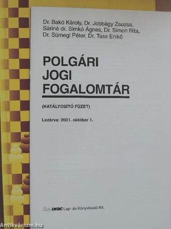 Polgári jogi fogalomtár