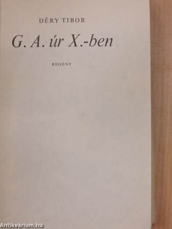 G. A. úr X.-ben