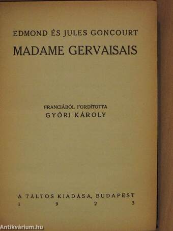 Madame Gervaisais